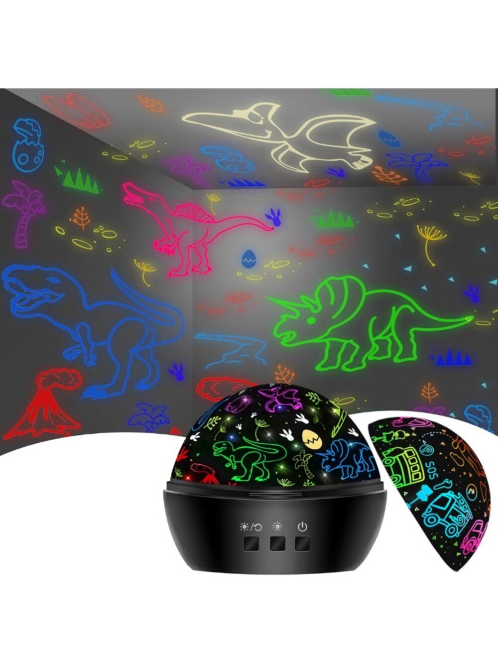 Dinosaur Night Light & Projector for Kids 2-10, Perfect Gift for Boys & Girls